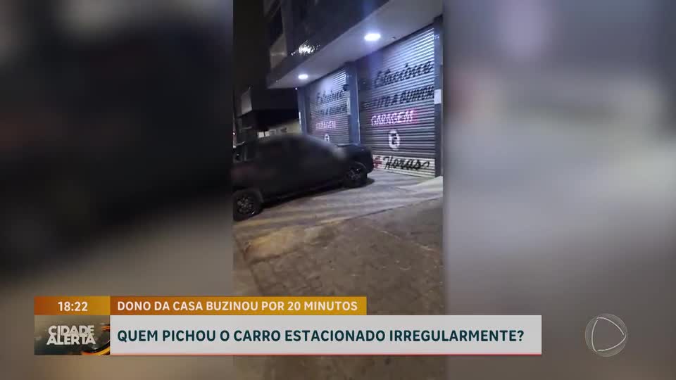 Motorista bloqueia entrada de garagem no DF, tem carro riscado e pneus esvaziados