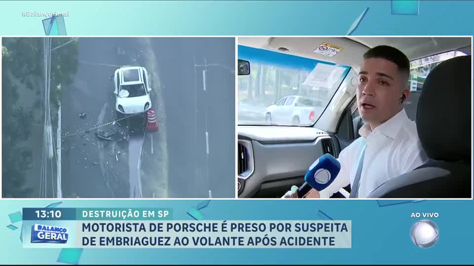 Motorista de Porsche é preso por suspeita de embriaguez após acidente com carro popular