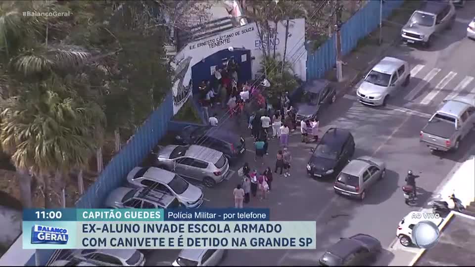 Ex-aluno armado com canivete invade escola e é detido na Grande SP