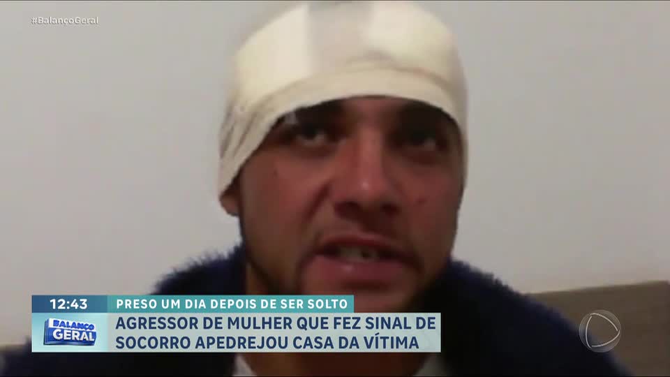 Agressor de mulher que fez sinal de socorro é preso novamente no Paraná