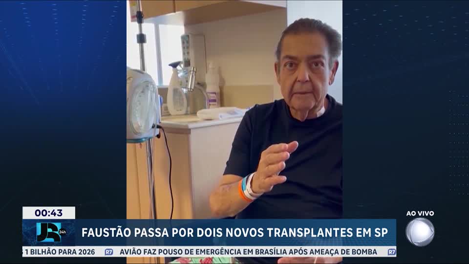 Apresentador Fausto Silva está internado em São Paulo