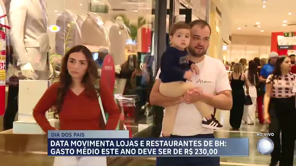 Compras para o Dia dos Pais aquece comércio em shoppings de Belo Horizonte