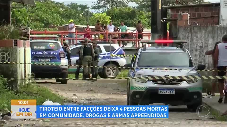 Tiroteio entre facções rivais deixa quatro mortos em comunidade em Olinda (PE)