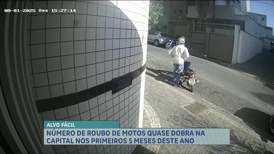 Roubos de motos cresceram 95% nos cinco primeiros meses do ano em Belo Horizonte