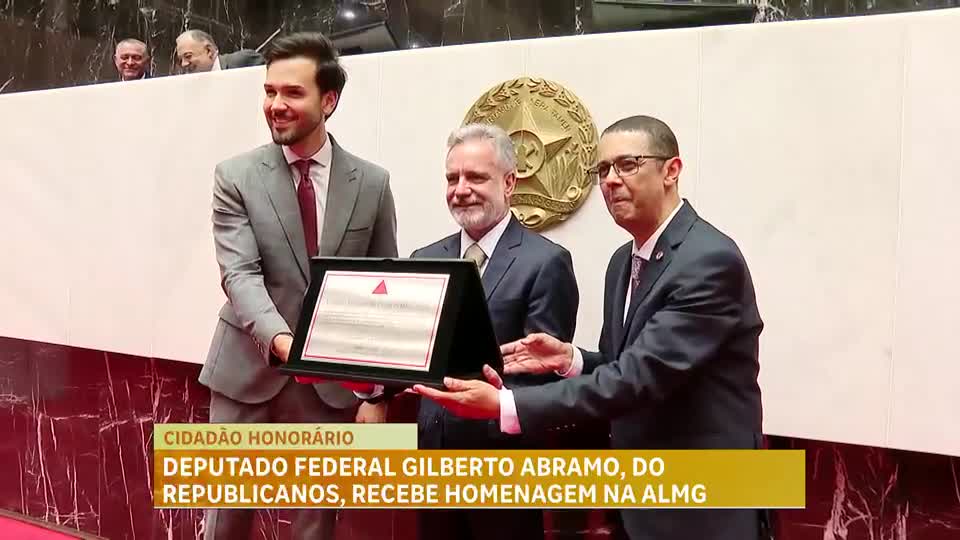 Deputado Federal Gilberto Abramo, do Republicanos, recebe homenagem na ALMG