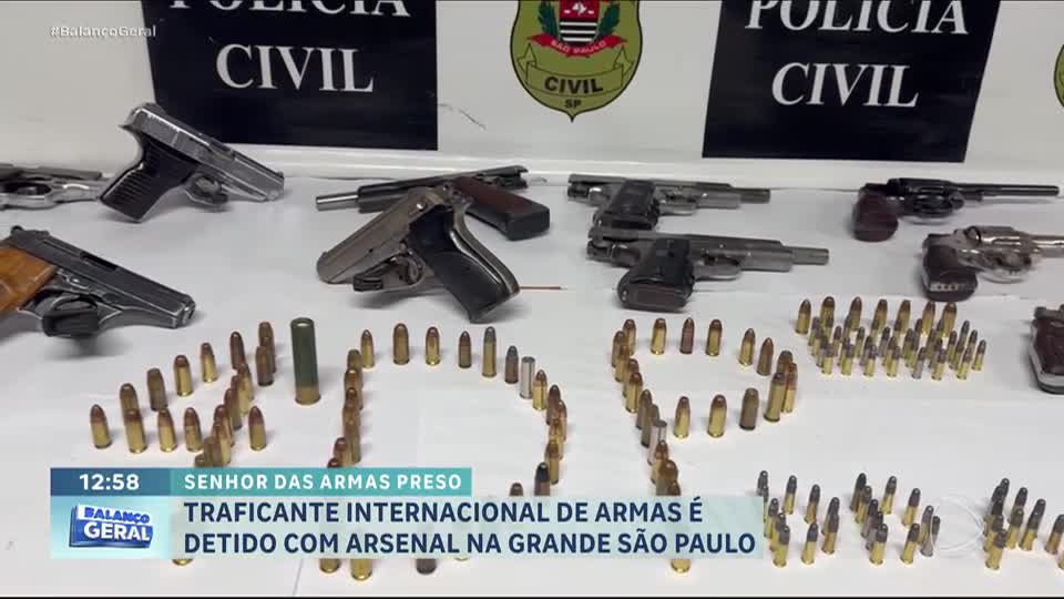 Traficante internacional de armas é preso com arsenal em Diadema, ABC paulista