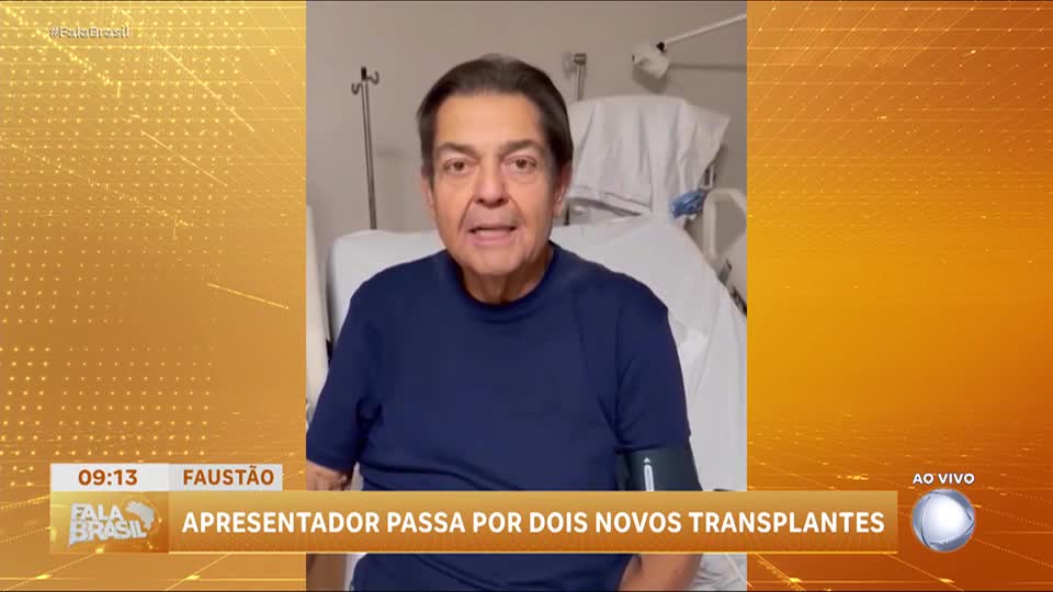 Internado desde maio, Fausto Silva passa por dois novos transplantes