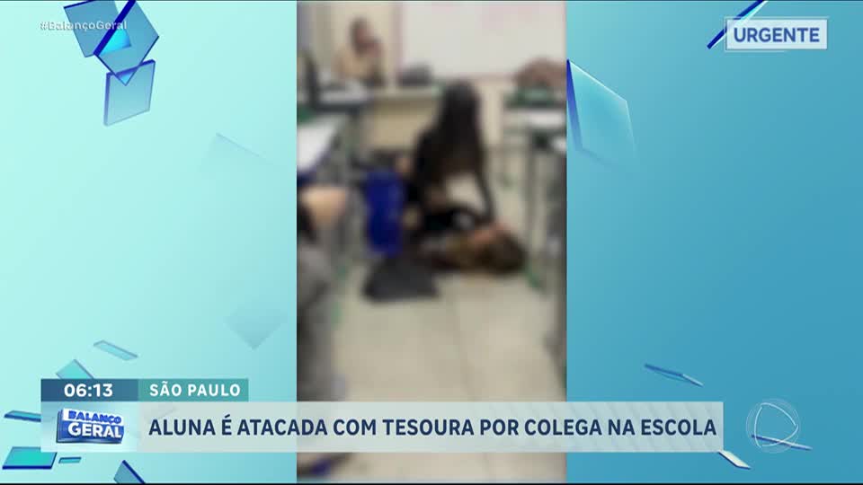 Adolescente ataca colega com tesoura dentro da sala de aula; veja vídeo
