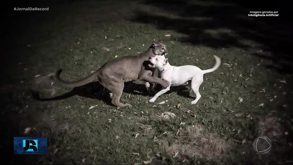 SP: onça-parda invade casa e luta com pitbull na Serra da Cantareira