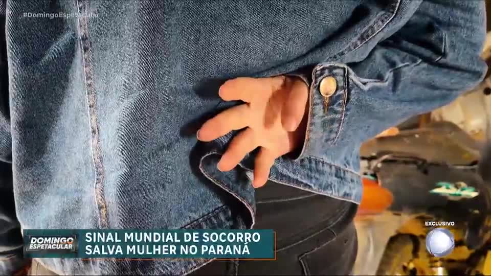 Mulher usa gesto universal de socorro para pedir ajuda e escapar de agressor no PR
