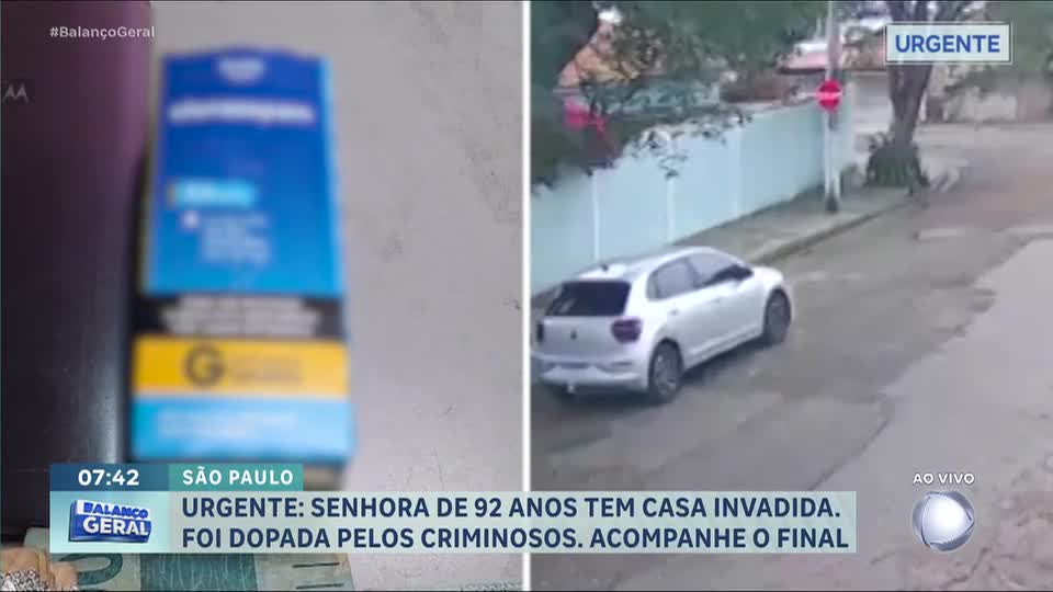 Idosa de 92 anos é dopada e tem casa invadida por criminosos no interior de São Paulo