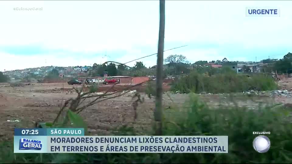 Moradores denunciam descarte ilegal de lixo em áreas de preservação em Guarulhos e Arujá
