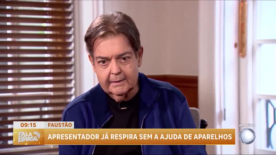 Faustão é extubado e já respira sem aparelhos