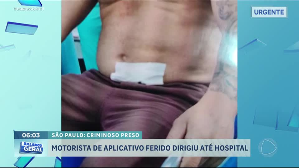 Motorista de aplicativo reage a assalto, é esfaqueado e dirige ferido até hospital em Diadema (SP)