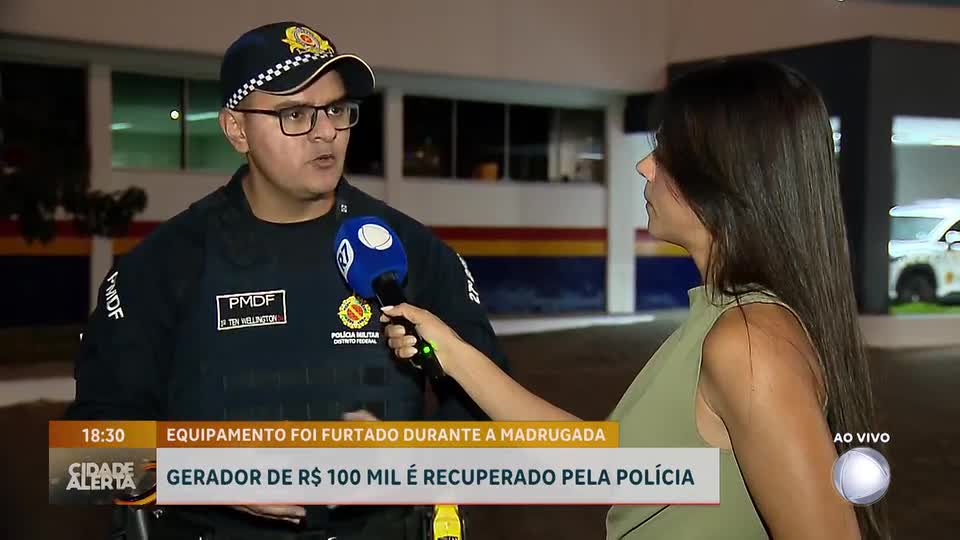 Polícia Militar recupera gerador furtado na região do Gama (DF)