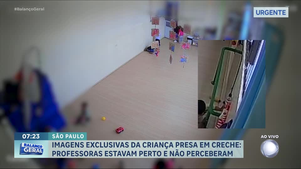 Imagens exclusivas mostram momento em que criança prende a cabeça e morre dentro de creche de SP