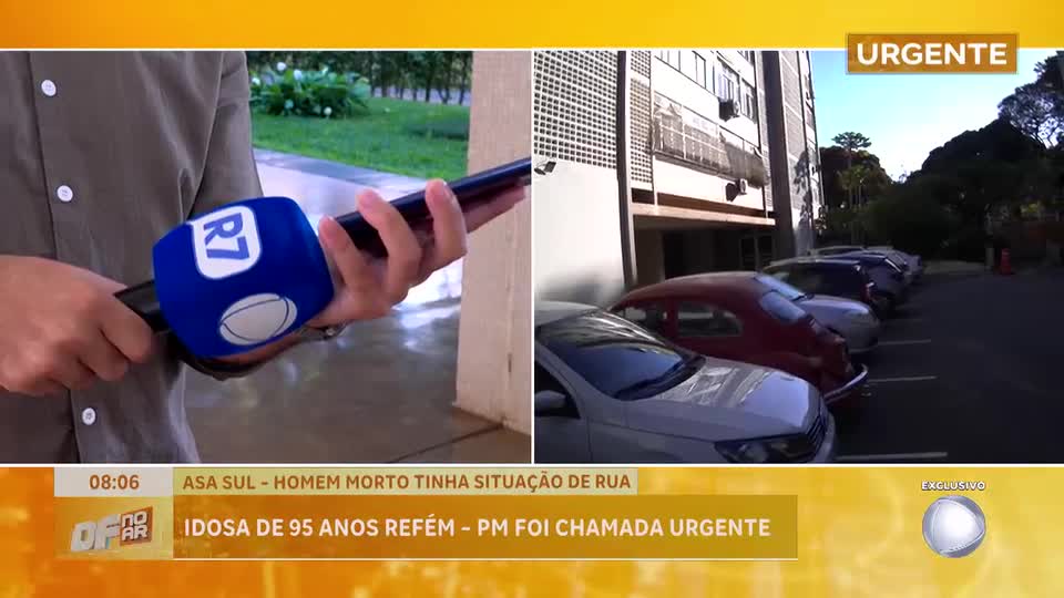 Homem invade três apartamentos e faz refém uma idosa durante a madrugada em Brasília