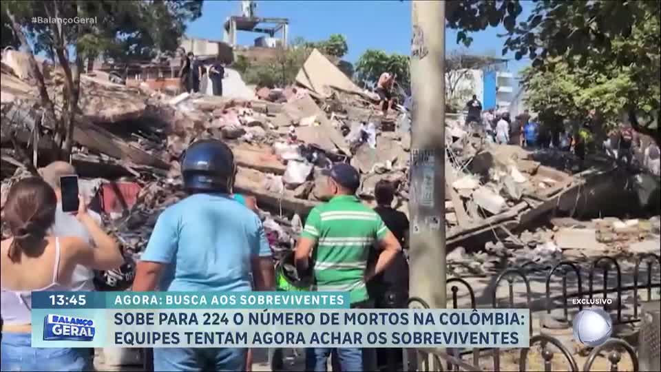 Sobe para 224 o número de mortos em terremoto na Colômbia; equipes de resgate buscam sobreviventes