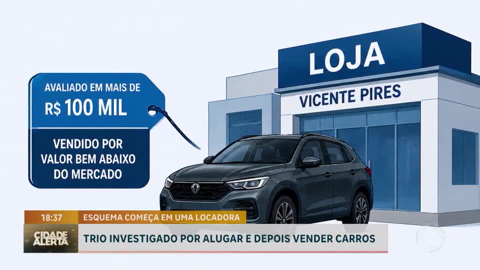 Trio investigado por alugar e depois vender carros