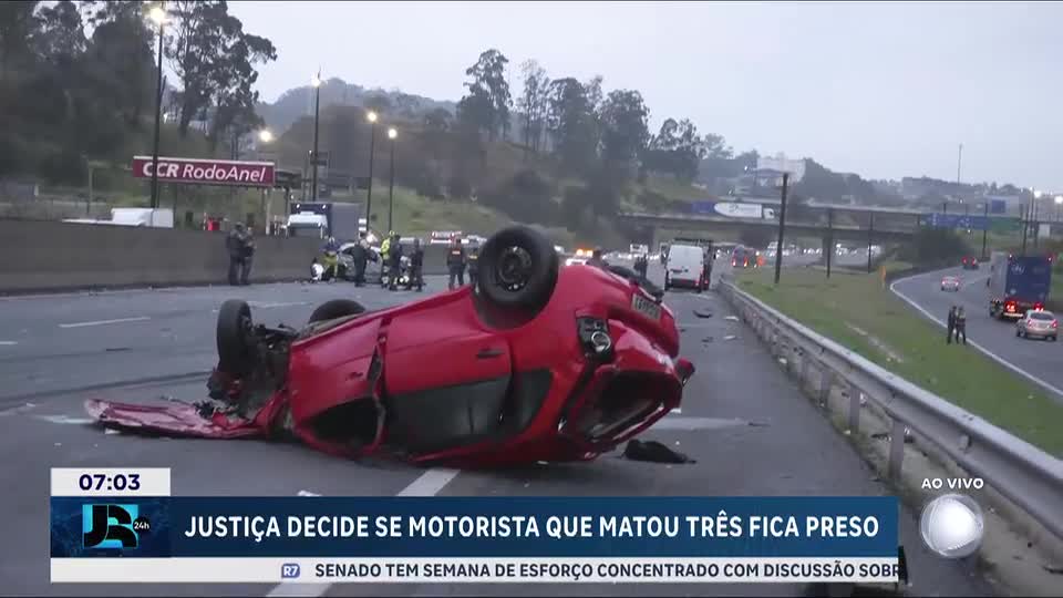 Motorista bêbado que matou três em rodovia de São Paulo passa por audiência nesta terça (11)