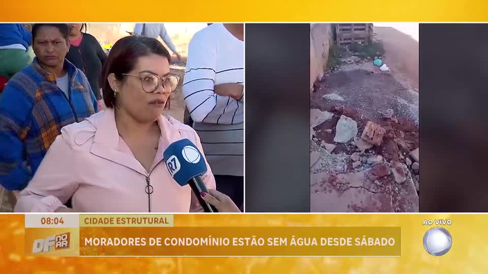 Moradores da Cidade Estrutural (DF) ficam sem água após corte de ligação clandestina