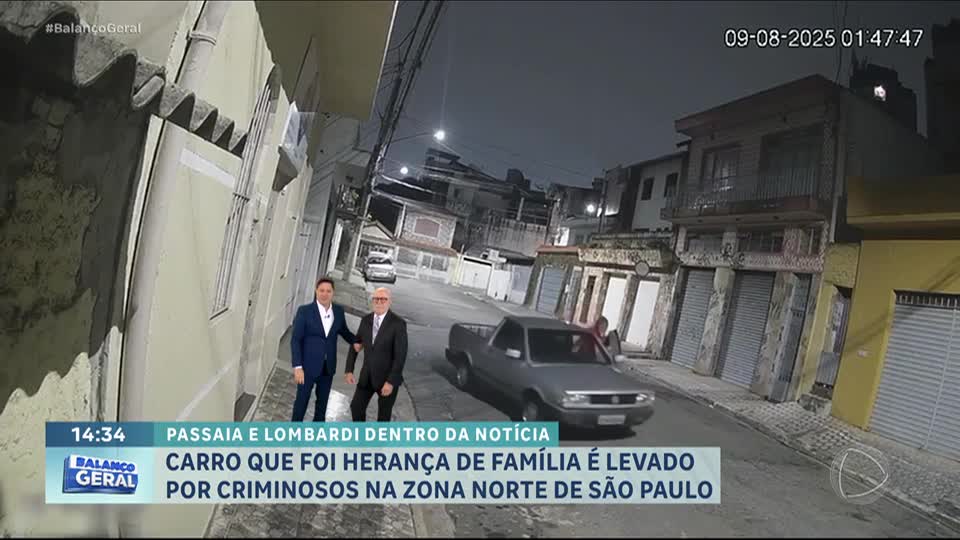 Dentro da Notícia: Carro é levado por bandidos em menos de um minuto em São Paulo