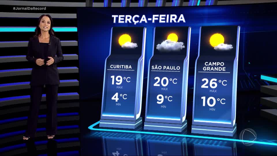 Confira a previsão do tempo para esta terça (12)