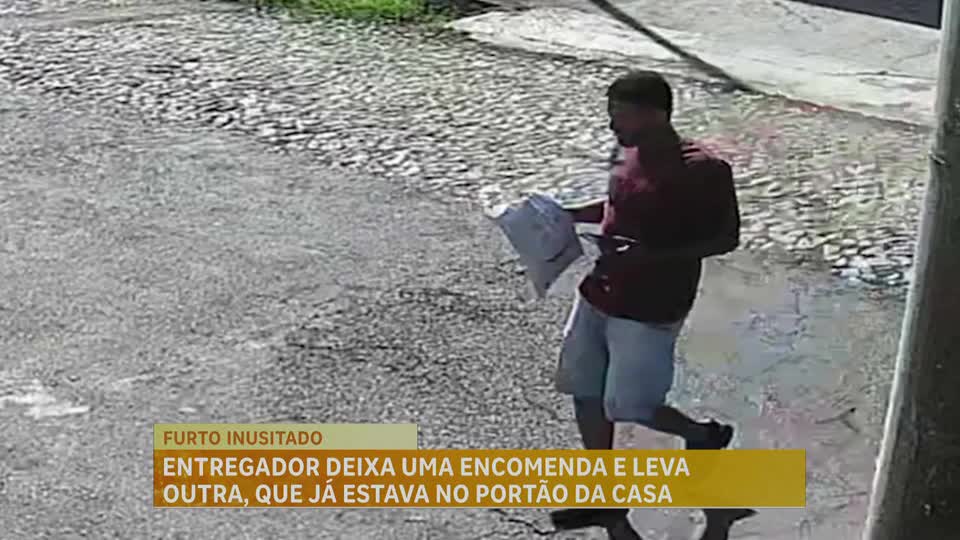 Entregador é flagrado furtando encomenda durante serviço na Grande BH