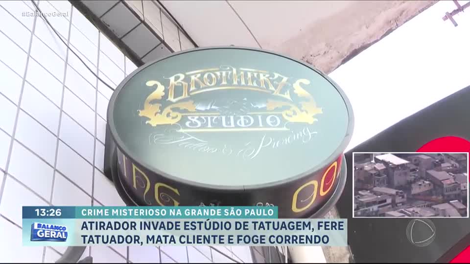 Atirador invade estúdio de tatuagem, mata cliente e foge na Grande SP