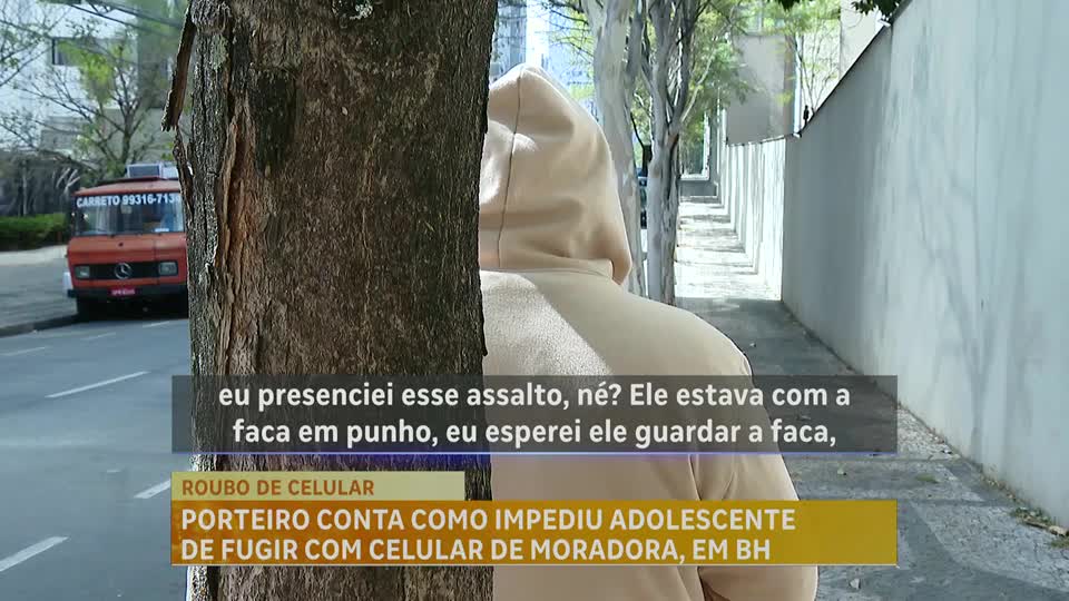 Porteiro conta como impediu adolescente de fugir com celular de moradora em BH