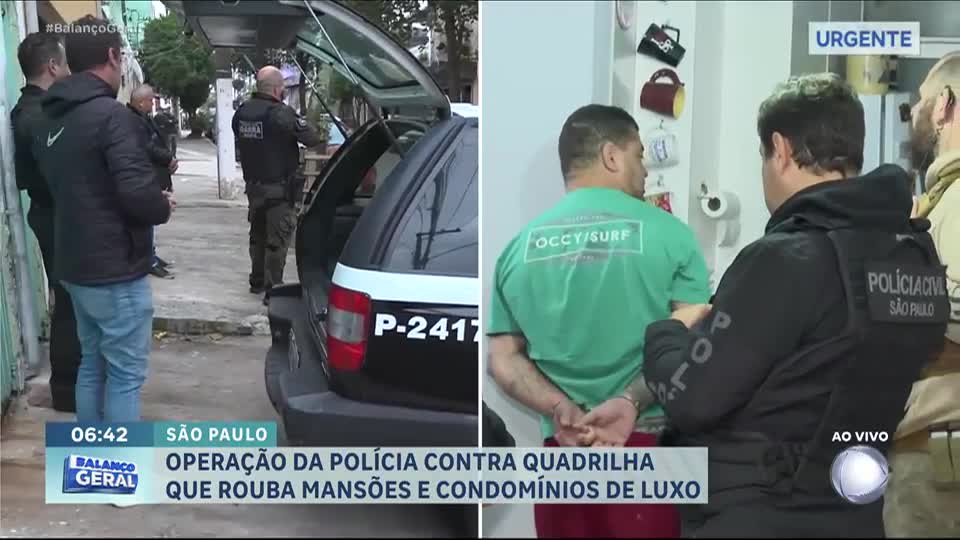 Polícia de SP desarticula quadrilha especializada em roubos a condomínios de luxo