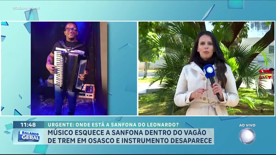 Músico perde sanfona de R$ 25 mil na estação Osasco e enfrenta dificuldades para recuperá-la