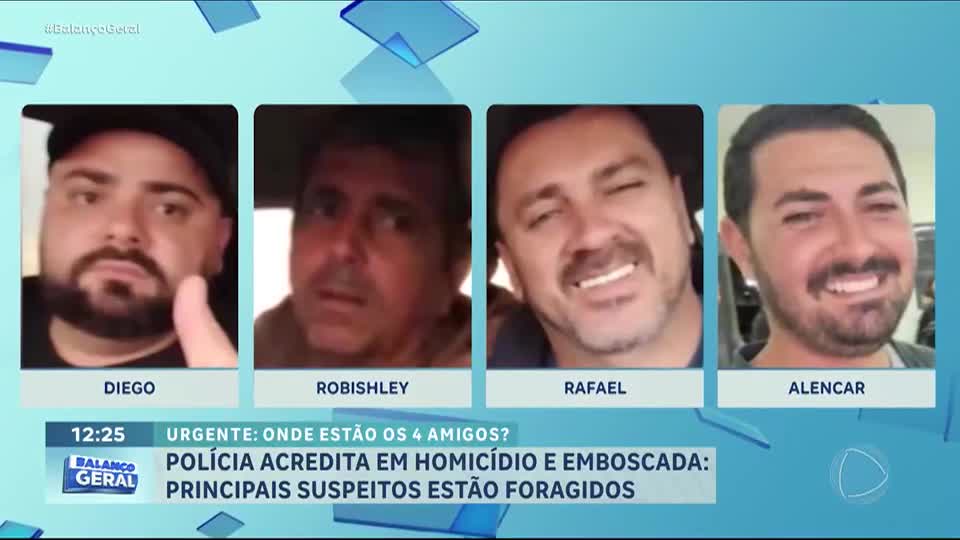 Polícia suspeita que quatro amigos que desapareceram em Icaraíma (PR) foram vítimas de emboscada