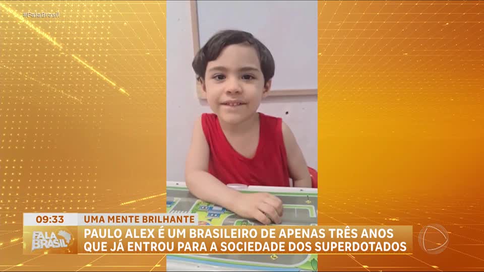 Garoto do Piauí de 3 anos se torna membro da sociedade dos superdotados