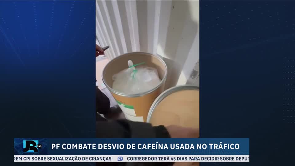 Polícia Federal combate desvio de cafeína usada no tráfico de drogas em São José dos Campos (SP)