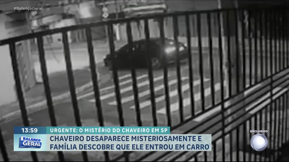 Chaveiro desaparecido foi visto entrando em carro de aplicativo na zona norte de São Paulo