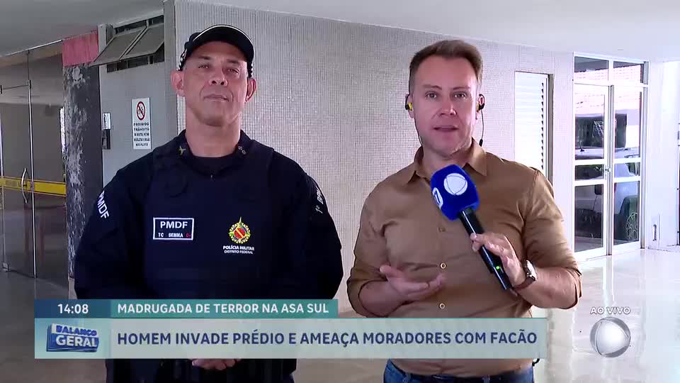 Insegurança na Asa Sul (DF): PM intervém após idosa ser feita refém em prédio