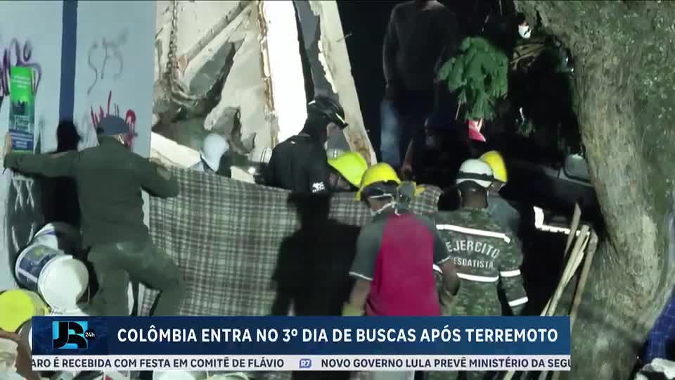 Colômbia entra no terceiro dia de buscas após terremoto de magnitude 7,4