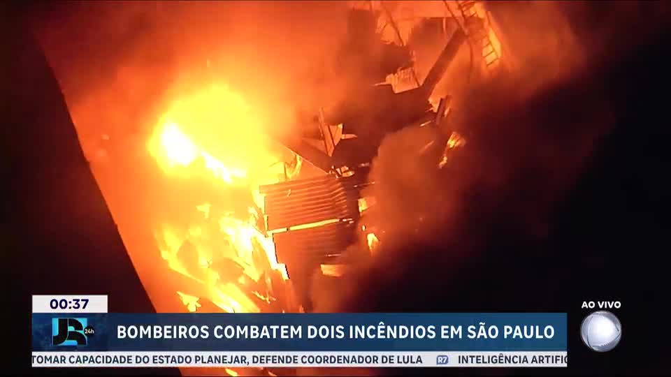 Dois grandes incêndios acontecem em SP nesta terça-feira (11)