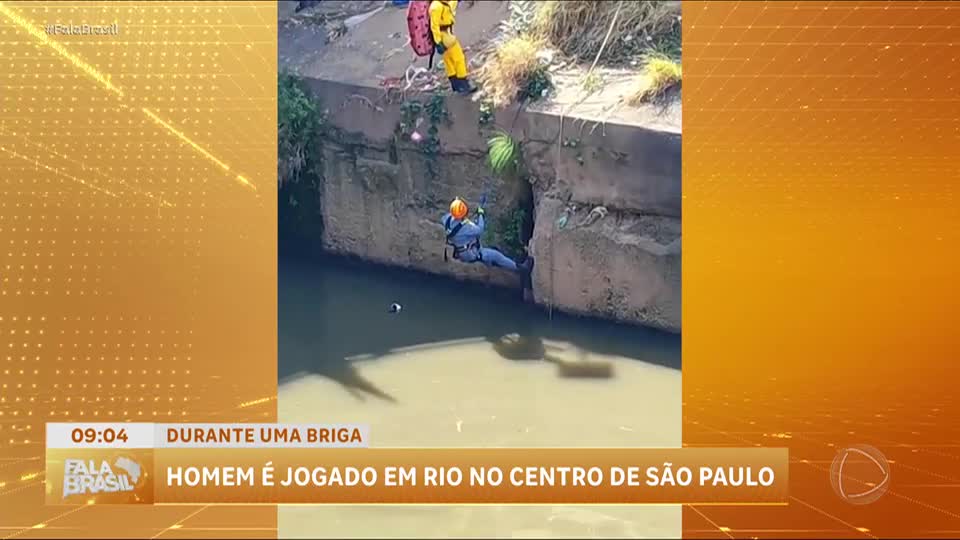 SP: homem é resgatado após ser jogado no rio Tamanduateí