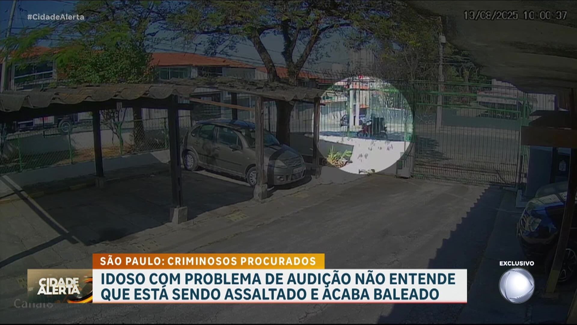 Idoso com problema de audição não entende que está sendo assaltado e é baleado em SP