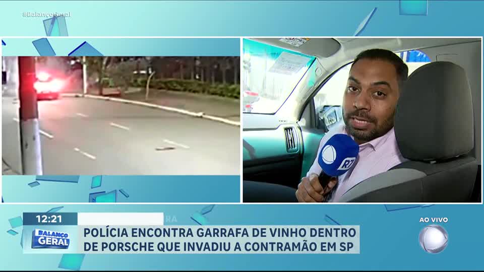 Polícia encontra garrafa de vinho dentro de Porsche que causou acidente em São Paulo