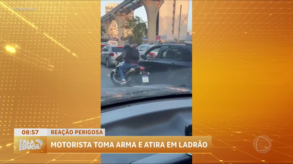 Motorista toma arma e atira em suspeito durante assalto; veja vídeo