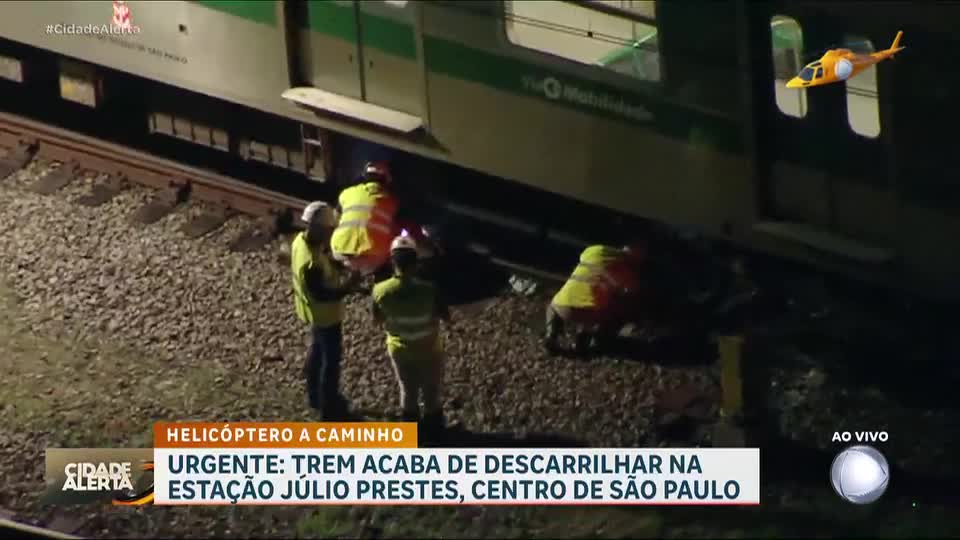 Descarrilamento de trem fecha estação Júlio Prestes e provoca atrasos em SP
