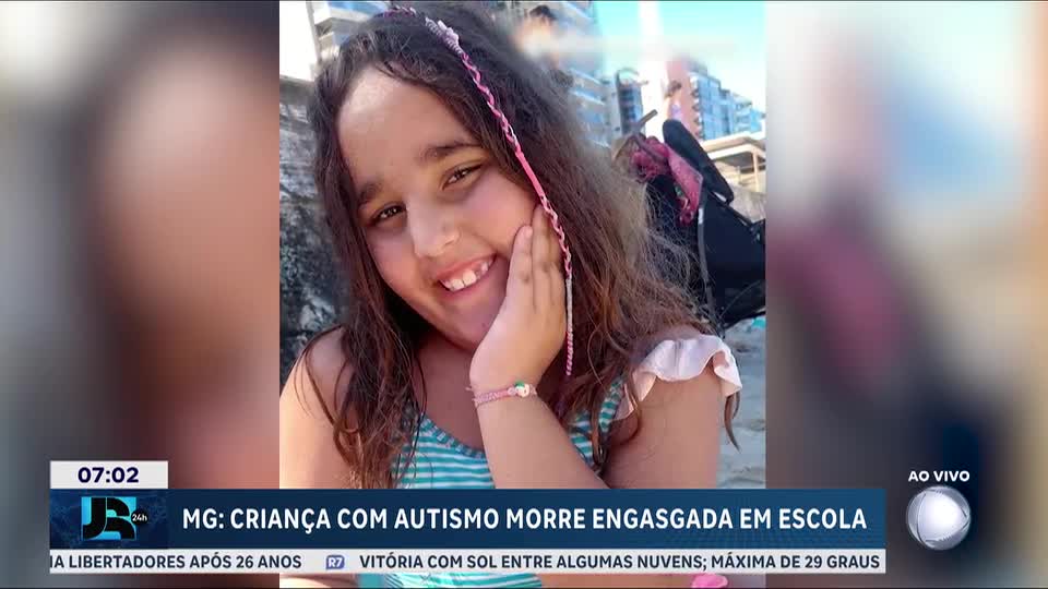 Criança com autismo morre engasgada em escola na região metropolitana de Belo Horizonte (MG)