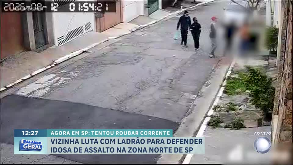 Vizinha luta com ladrão para defender idosa de assalto na zona norte de SP