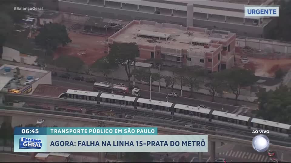 Falha na Linha 15-Prata do monotrilho causa transtorno na zona leste de São Paulo