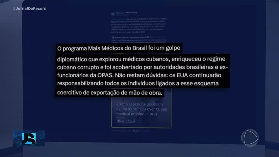 Governo americano afirma que vai revogar mais vistos de pessoas ligadas ao programa Mais Médicos