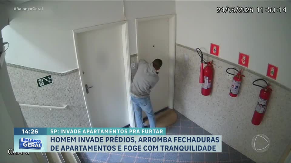Homem invade prédios, arromba fechaduras de apartamentos e foge tranquilamente na zona norte de SP