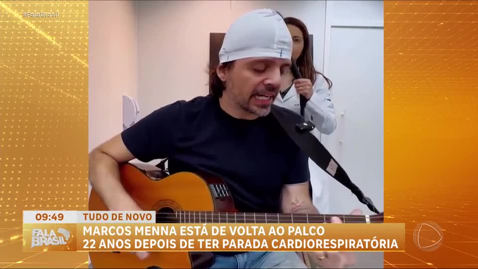 Cantor Marcus Menna retorna aos palcos 22 anos depois de ter parada cardiorespiratória